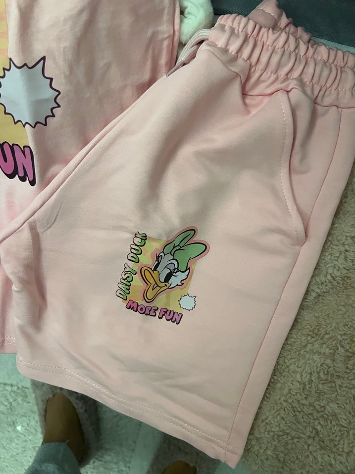 Kız çocuk şort tsırt takım - Görsel 4