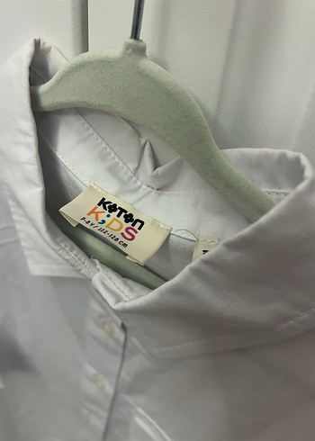 Kız Çocuk Beyaz Kısa Kollu gömlek - Görsel 4