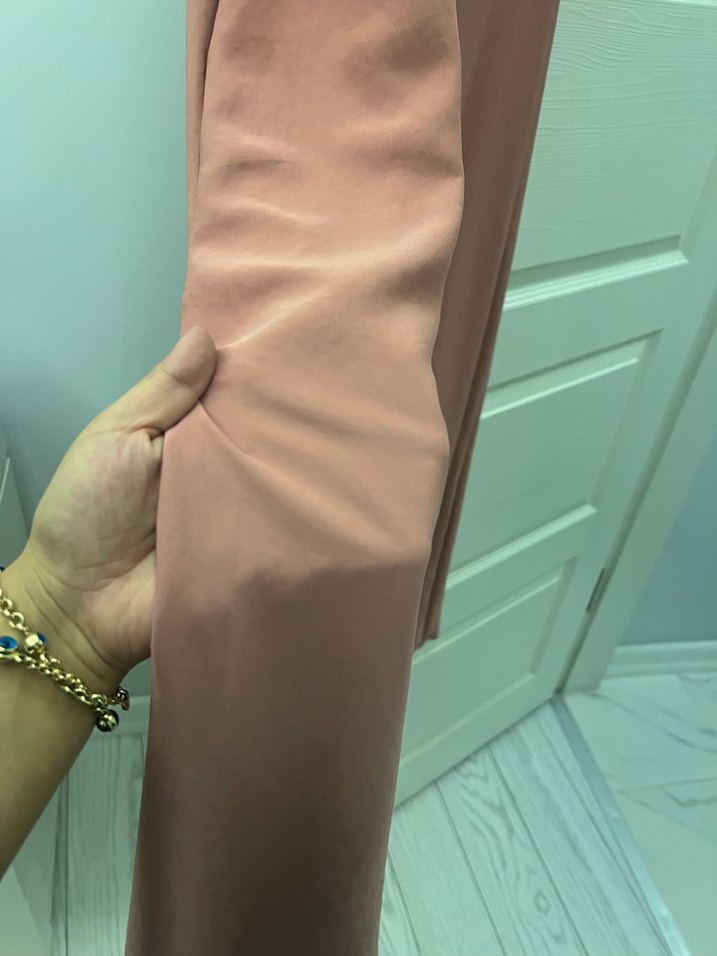 Drapeli Uzun Askılı Elbise - Görsel 2