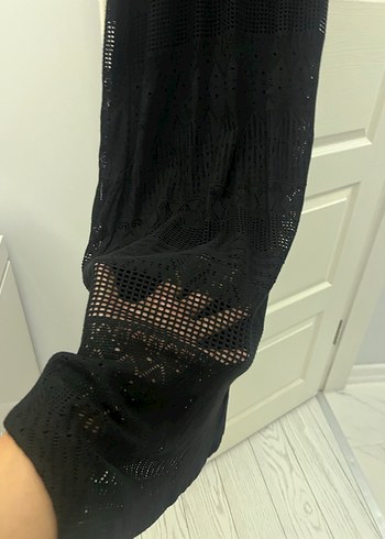 Siyah Uzun Salaş Kolsuz Elbise - Görsel 5