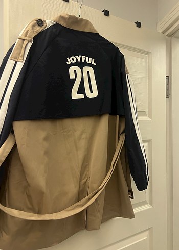 Bej ve Siyah Midi Trençkot - Görsel 5