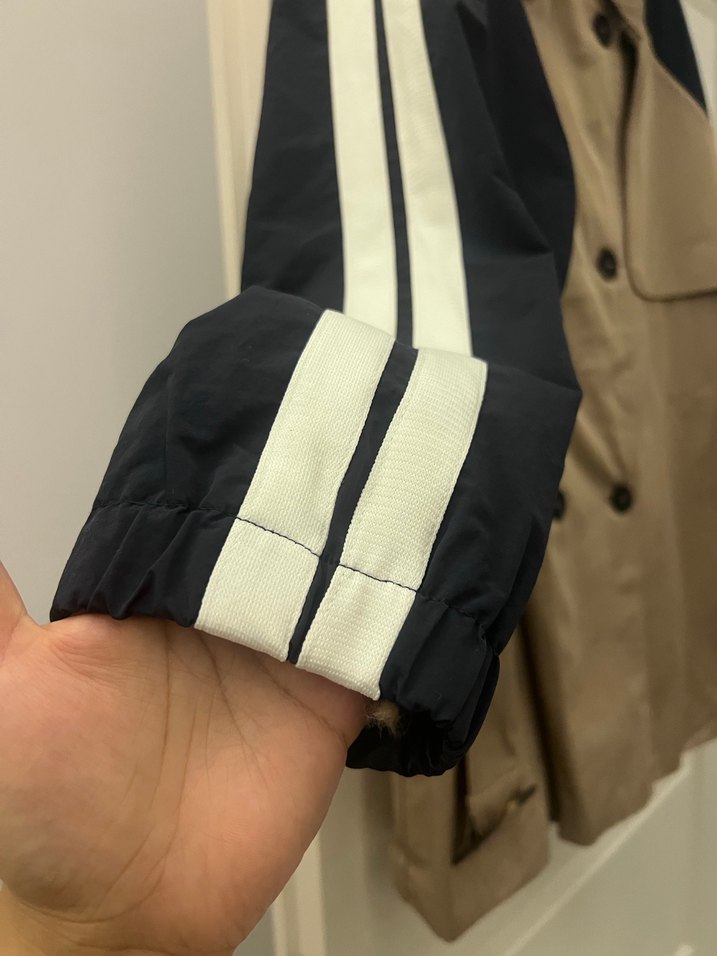 Bej ve Siyah Midi Trençkot - Görsel 2