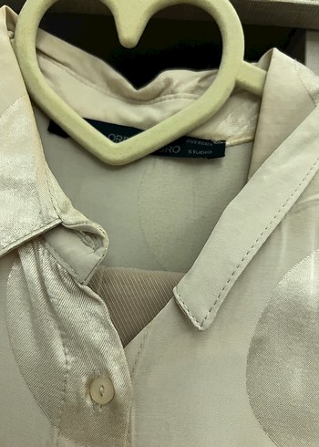 Bayan saten kumas gömlek - Görsel 4