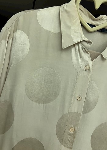 Bayan saten kumas gömlek - Görsel 3