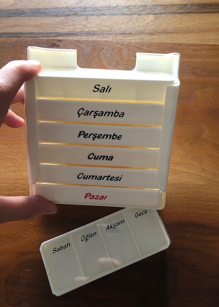 7 günlük bölmeli kutu - Görsel 2