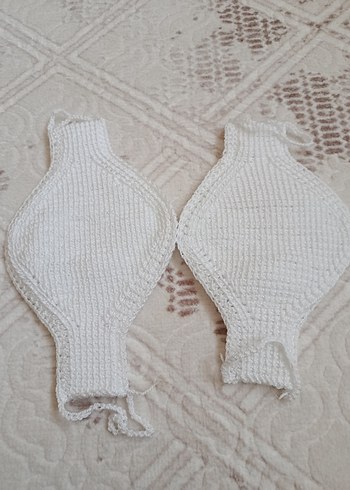 Beyaz Nakışlı el işi Banyo Süngeri - Görsel 8