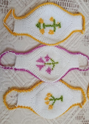 Beyaz Nakışlı el işi Banyo Süngeri - Görsel 7