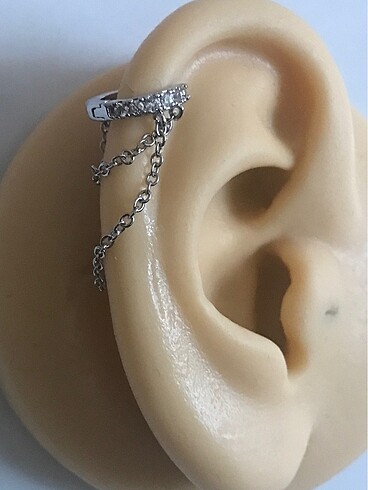 Zincirli Halka Gümüş Helix Piercing