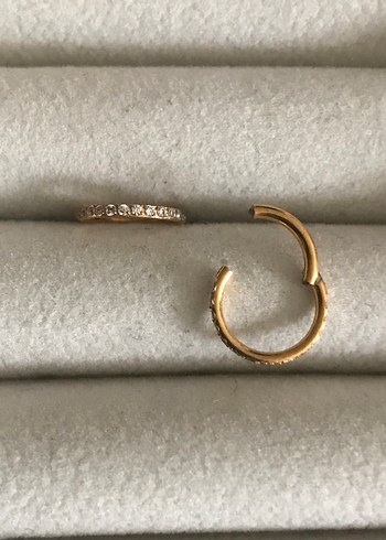 Beden altın Renk Taşlı Halka Gold Burun/Helix Piercing