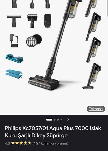 Philips Aqua Plus 7000 Islak Kuru Şarjlı Dikey Süpürge - Görsel 6