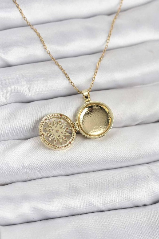 Çelik Açılabilir Gold Kolye - Görsel 3