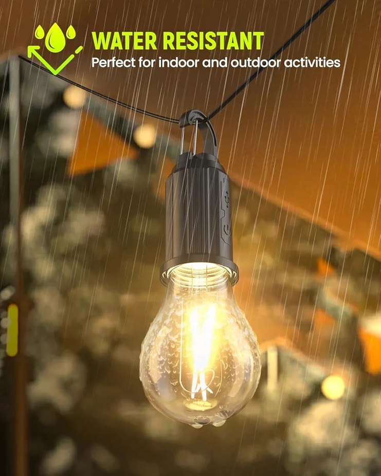 Sarı LED Kamp Lambası gün enejirili - Görsel 4