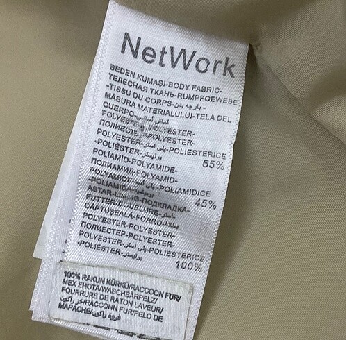 xs Beden Network kapsonlu mont