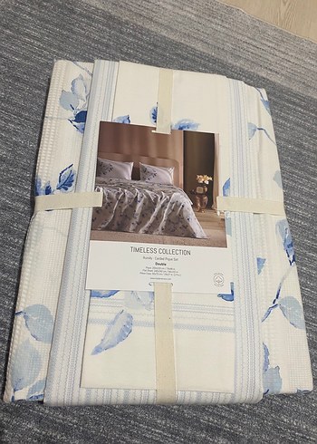 Madame Coco Mavi Çiçek Desenli Nevresim Takımı - Görsel 2