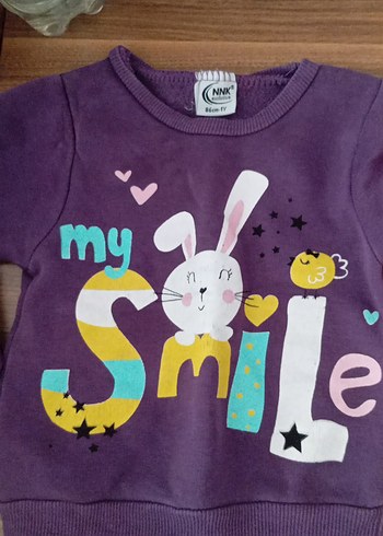 Diğer Kız Çocuk Pembe Baskılı Uzun Kollu Sweatshirt