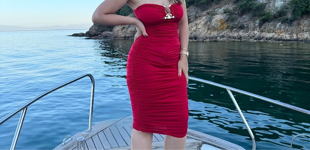 Drapeli kalem elbise