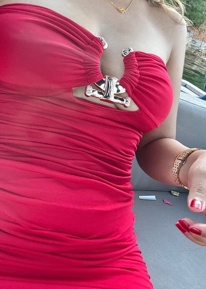 Drapeli kalem elbise - Görsel 2