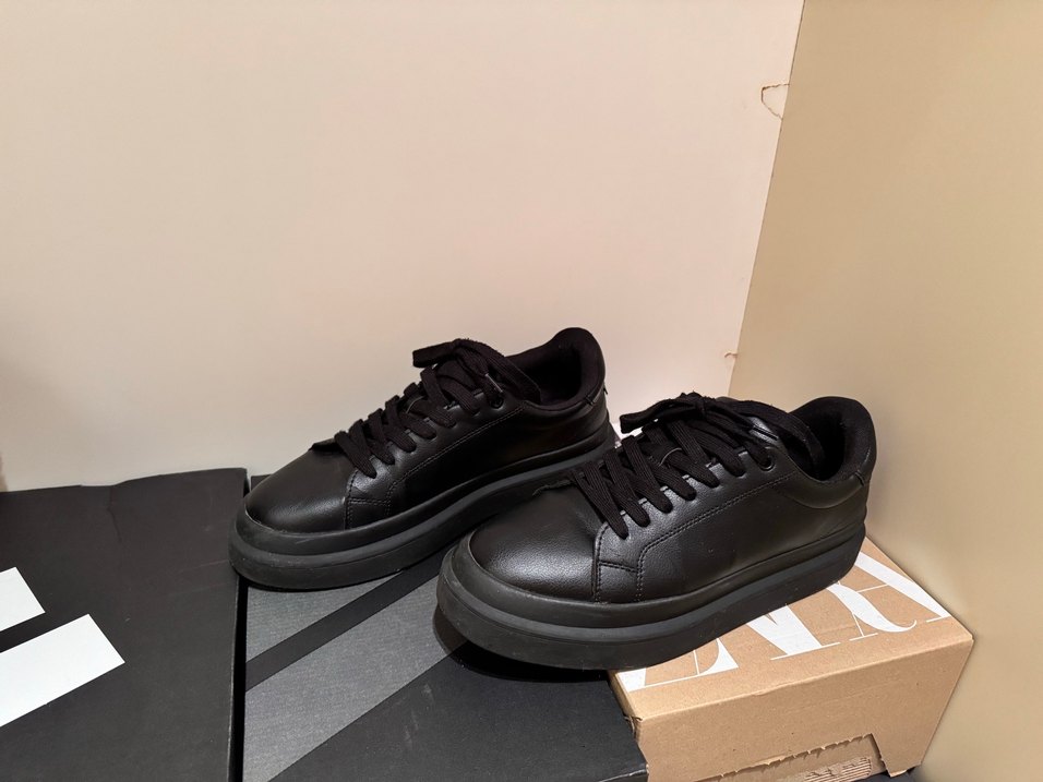 Siyah hacimli erkek ayakkabısı pull and bear - Görsel 5