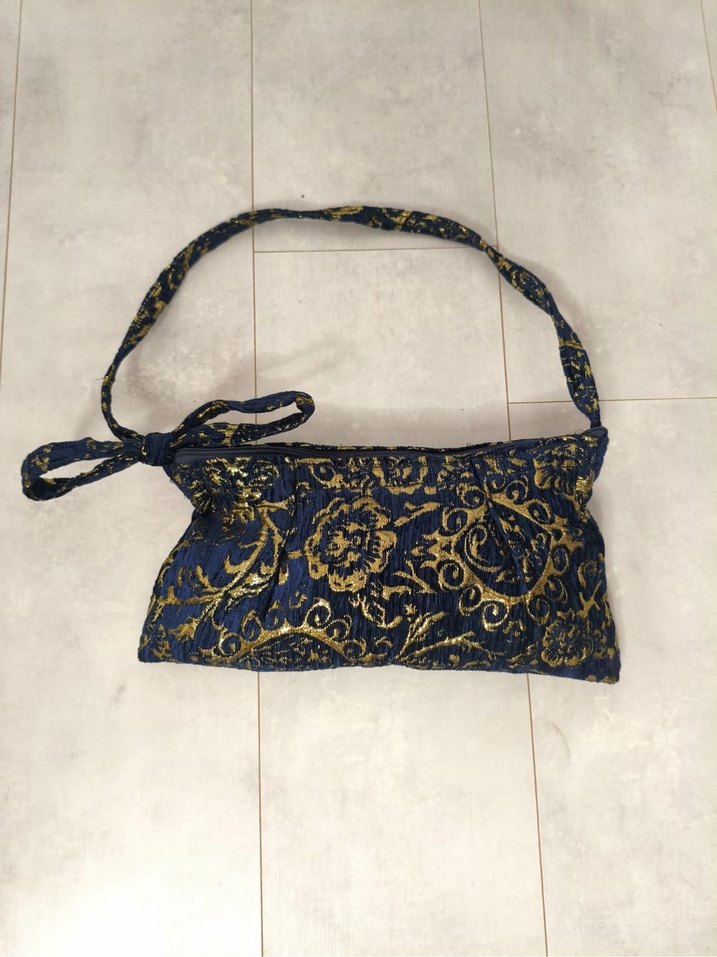 Nakışlı Lacivert Bohem Kadın Çanta - Görsel 2