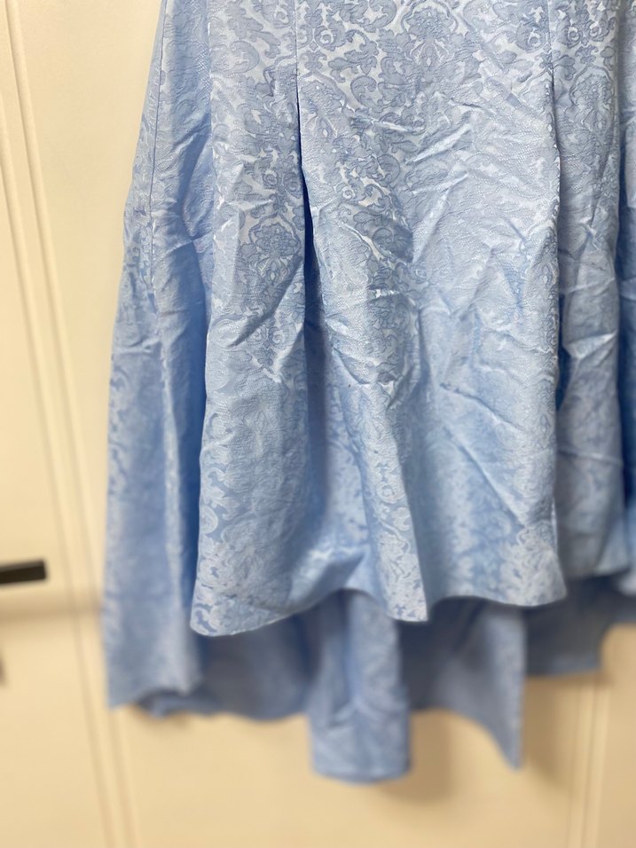 Mavi Kolsuz Midi Abiye Elbise - Görsel 2