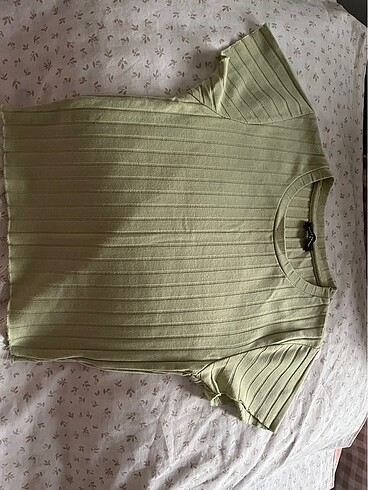 yeşil crop üst small beden
