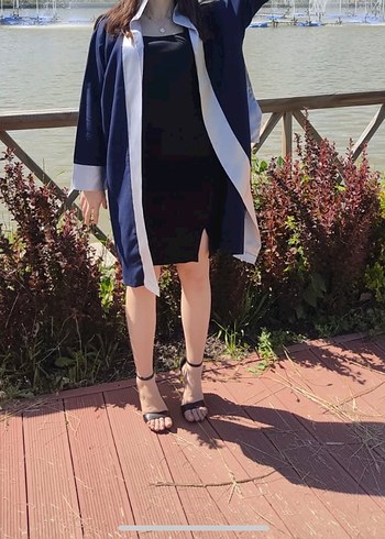 Kadın siyah Midi Mezuniyet Elbisesi - Görsel 2