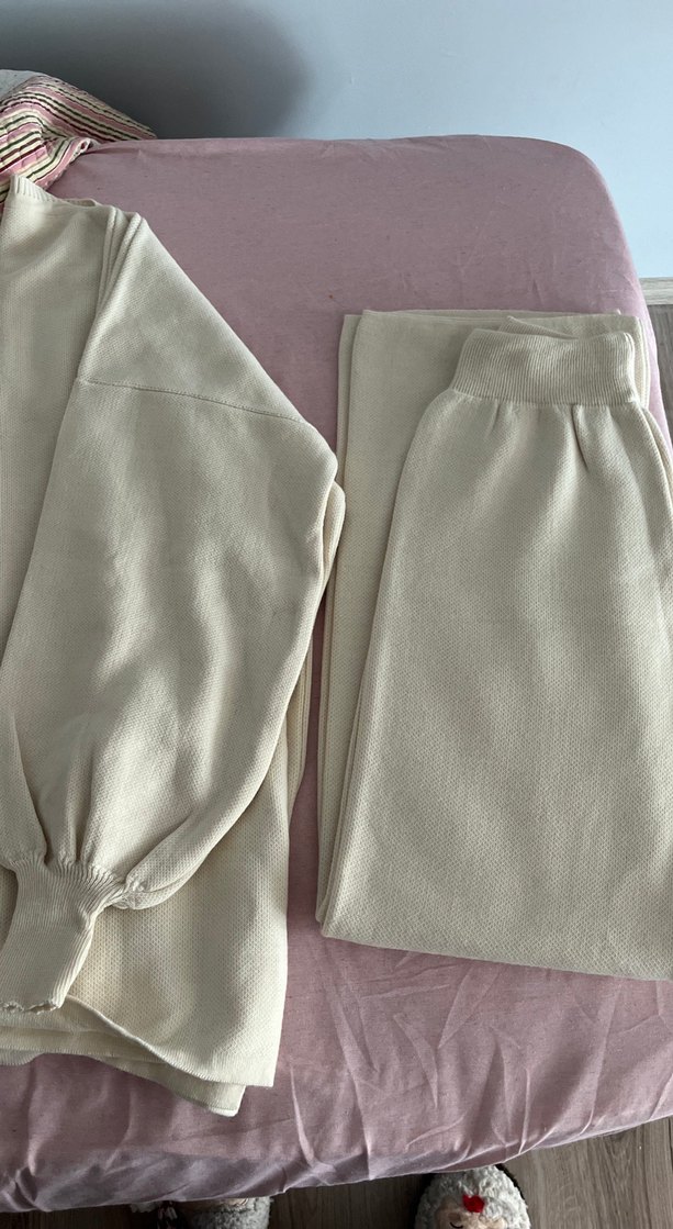 Bej Kadın Keten Midi Rahat Kesim Pantolon - Görsel 2