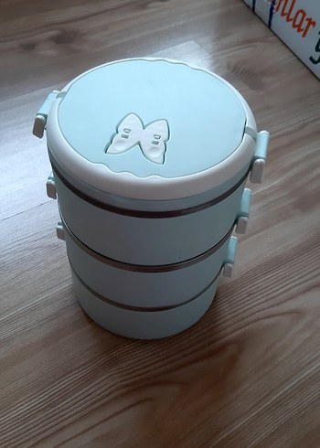 Diğer Diger Mavi 3 Katlı Yemek Kabı