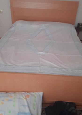 Nakışlı Beyazmavi dantelli   karyola Örtüsü - Görsel 3