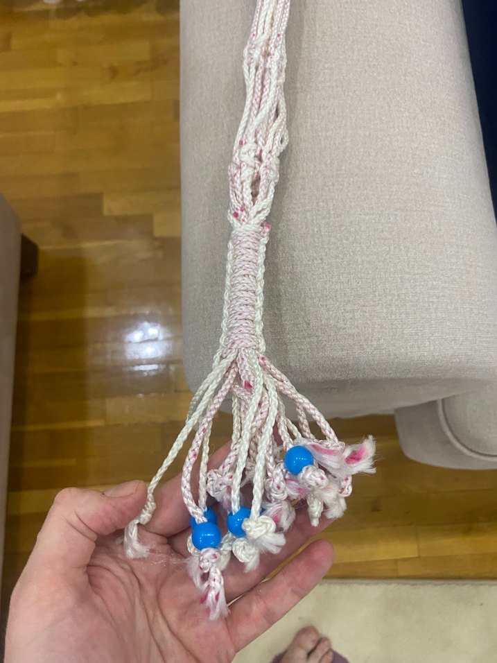 Makrome çiçek askılık - Görsel 3