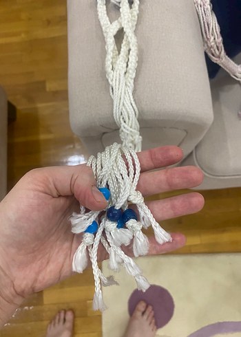 Makrome çiçek askılık - Görsel 3