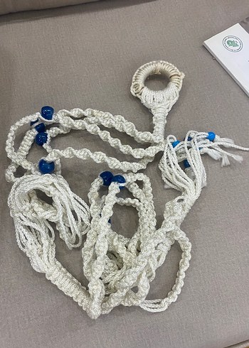 Makrome çiçek askılık - Görsel 4