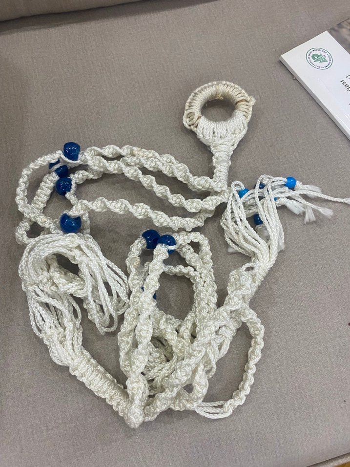 Makrome çiçek askılık - Görsel 4