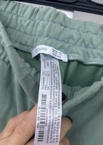 Kadın Yeşil Keten Salaş Eşofman - Görsel 3