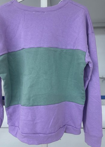 Mor Uzun Kollu Paris Baskılı Sweatshirt - Görsel 3