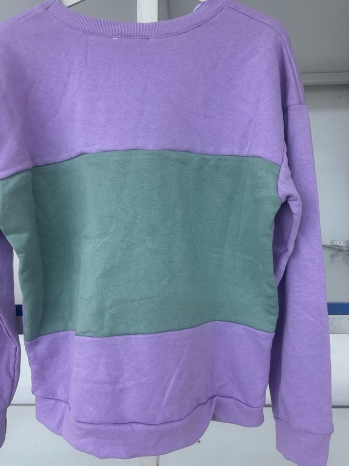 Mor Uzun Kollu Paris Baskılı Sweatshirt - Görsel 3