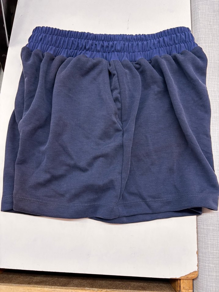 Bol Kesim Mavi Keten Hamile Şortu - Görsel 4