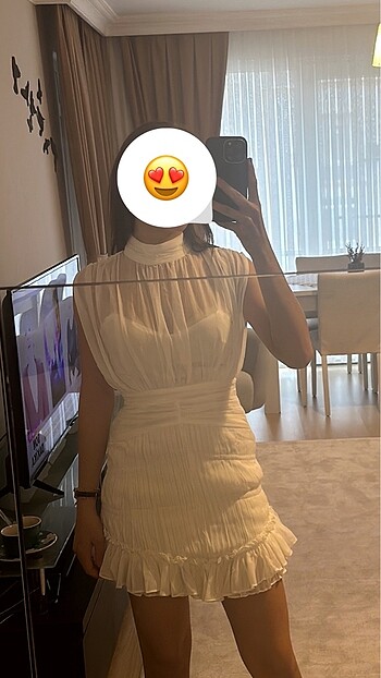 Diğer Bliss Atelier Beyaz Mini Elbise