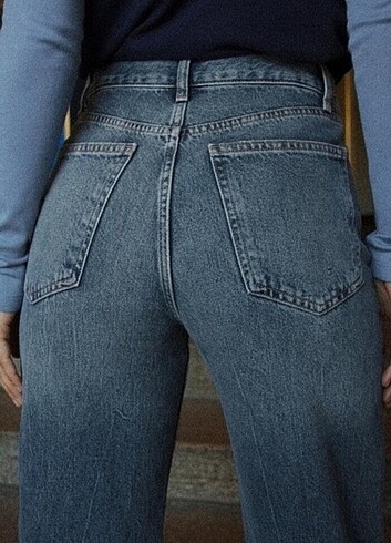 Zara Zara Yüksek Bel Wide Leg Jean