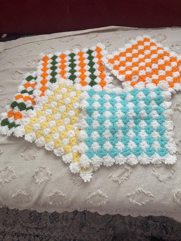 Renkli El Örgüsü Banyo Süngeri Seti - Görsel 3