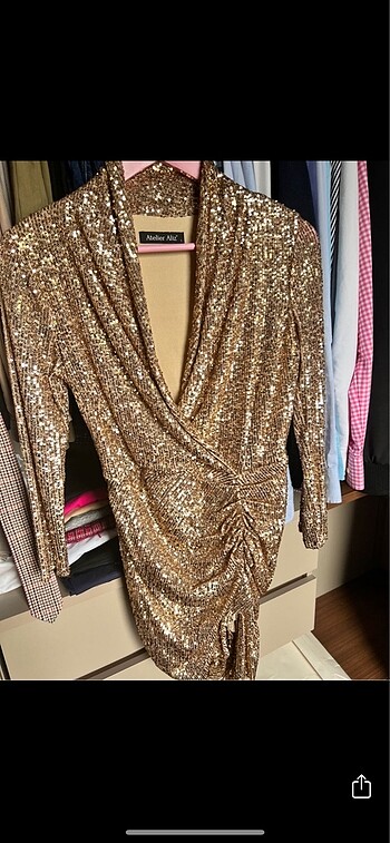 s Beden altın Renk Atelier Aliz Elbise