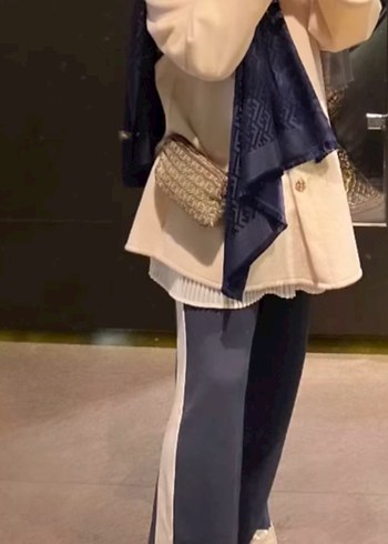 Camel Renk Bağlamalı Midi Kadın Takım - Görsel 2