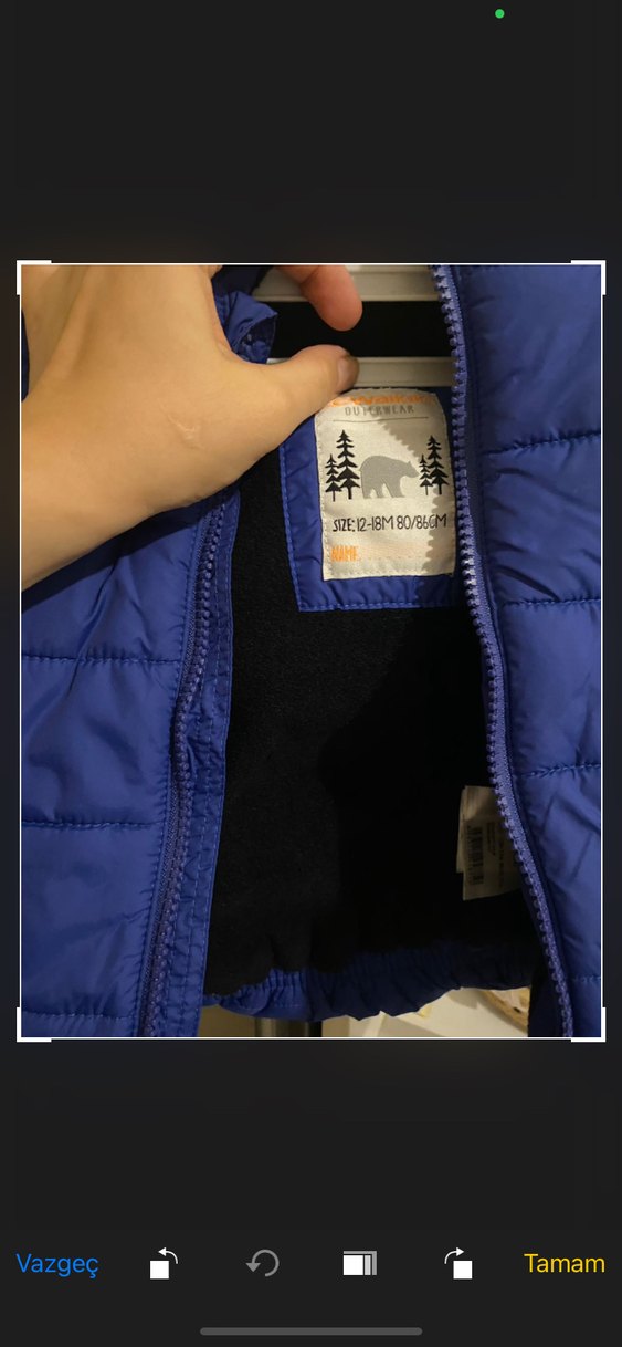 Koyu Mavi Erkek Çocuk Fermuarlı Mont - Görsel 3