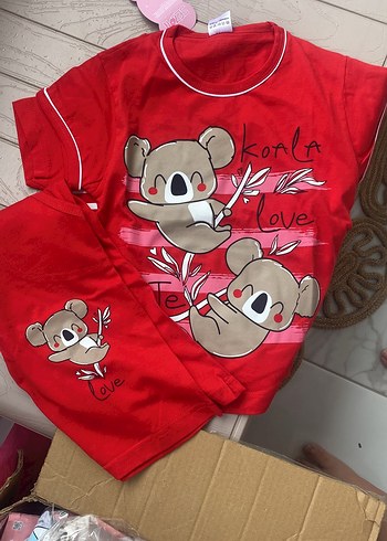 Baskılı Kırmızı Çocuk Atlet - Görsel 2