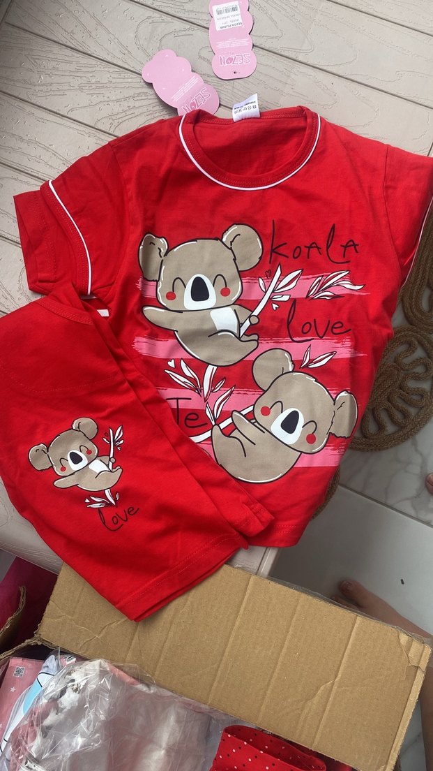 Baskılı Kırmızı Çocuk Atlet - Görsel 2