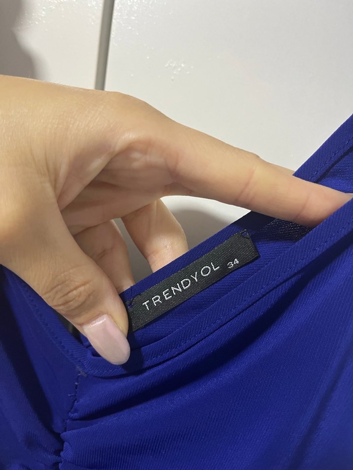 Lacivert Drapeli çıtçıtlı bluz - Görsel 3