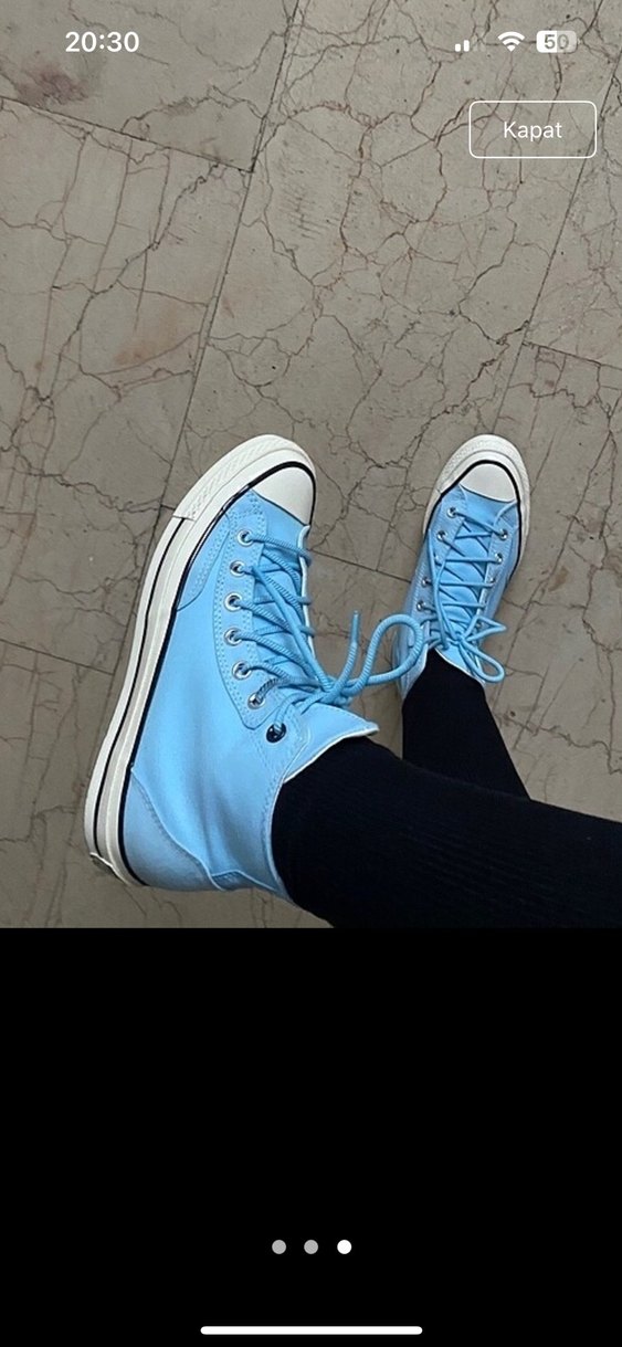 Converse Chuck 70 Unisex mavi sneaker - Görsel 3