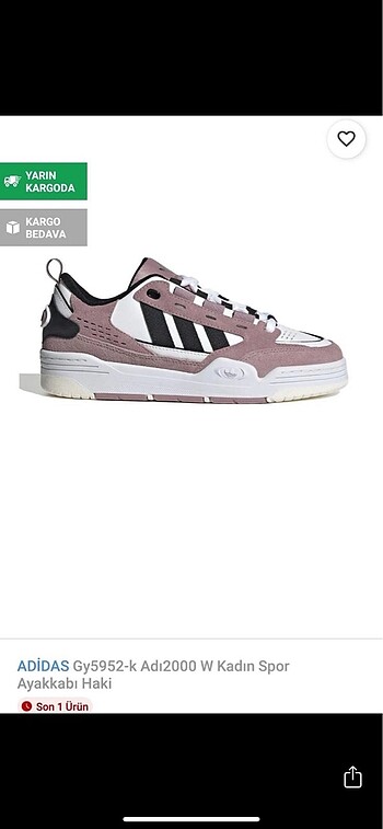 Adidas kadın ayakkabı (Adı 2000 K )