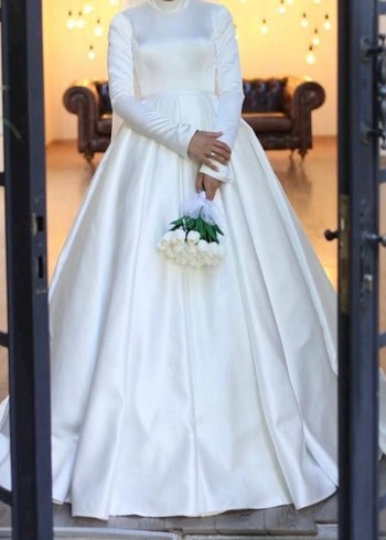 Saten gelinlik - Görsel 2