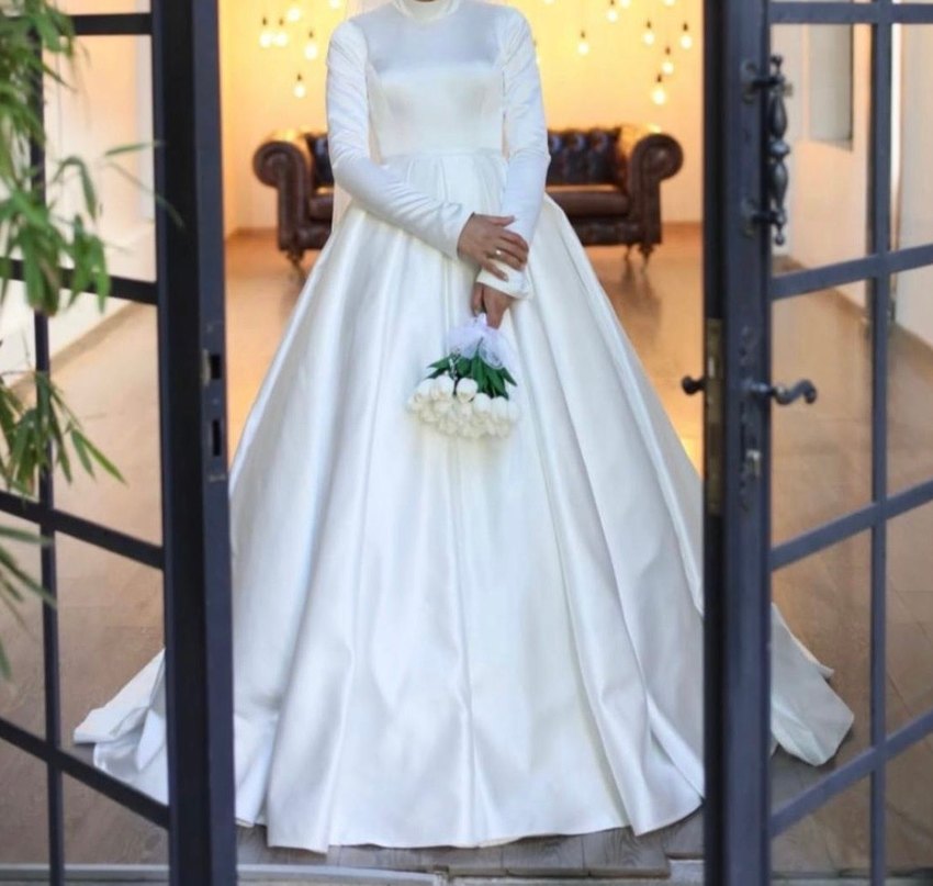 Saten gelinlik - Görsel 2